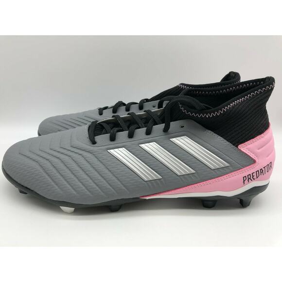 adidas Women's Predator 19.3 FG Soccer Cleats F97528 Grey/Pink Size 12 NWT - Picture 13 of 16